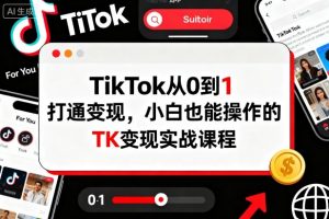 TikTok从0到1打通变现，小白也能操作的TK变现实战课程-网创项目总站