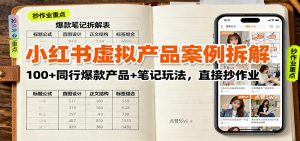 小红书虚拟产品案例拆解：100+同行爆款产品+笔记玩法，直接抄作业-网创项目总站