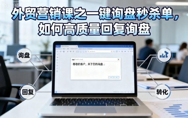 外贸营销课之一键询盘秒杀单，如何高质量回复询盘-网创项目总站