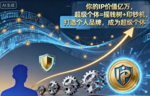 你的IP价值亿万，超级个体=摇钱树+印钞机，打造个人品牌，成为超级个体-网创项目总站