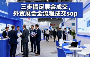 三步搞定展会成交，外贸展会全流程成交sop-网创项目总站