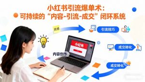 小红书引流爆单术：构建一套低成本 可持续的“内容-引流-成交”闭环系统-网创项目总站