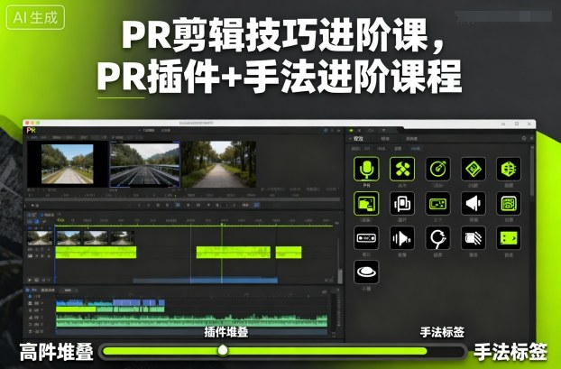 PR剪辑技巧进阶课，PR插件+手法进阶课程-网创项目总站