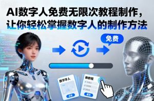 AI数字人免费无限次教程制作，让你轻松掌握数字人的制作方法-网创项目总站