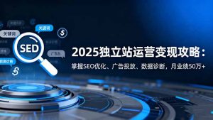 2025独立站运营变现攻略：掌握SEO优化、广告投放、数据诊断，月业绩50万+-网创项目总站
