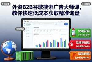外资B2B谷歌搜索广告大师课，教你快速低成本获取精准询盘-网创项目总站