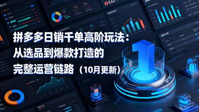 拼多多日销千单高阶玩法：从选品到爆款打造的完整运营链路(10月更新-网创项目总站