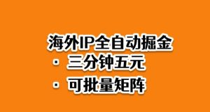 海外ip全自动掘金，2025必做蓝海项目，3分钟落地，矩阵直接开干【揭秘】-网创项目总站