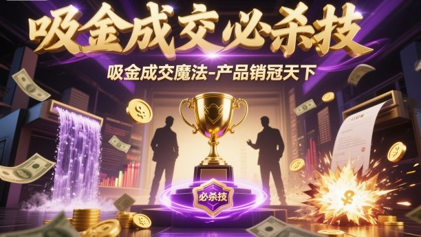 吸金成交必杀技，吸金成交魔法-产品销冠天下-网创项目总站