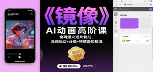 《镜像》AI动画高阶课：全网爆火短片复刻，音频驱动+分镜+特效叠加技法-网创项目总站