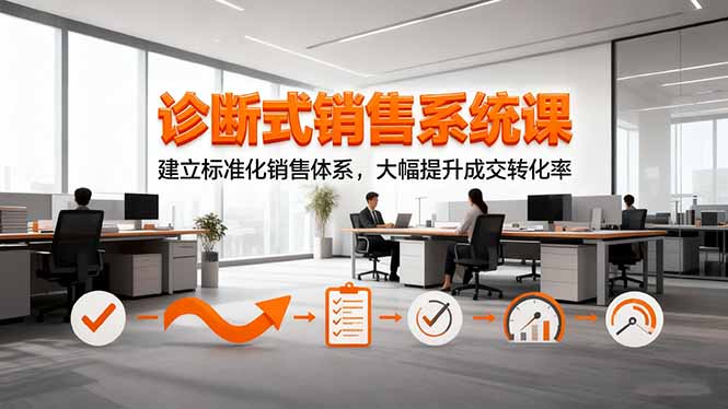 诊断式销售系统课，建立标准化销售体系，大幅提升成交转化率-网创项目总站