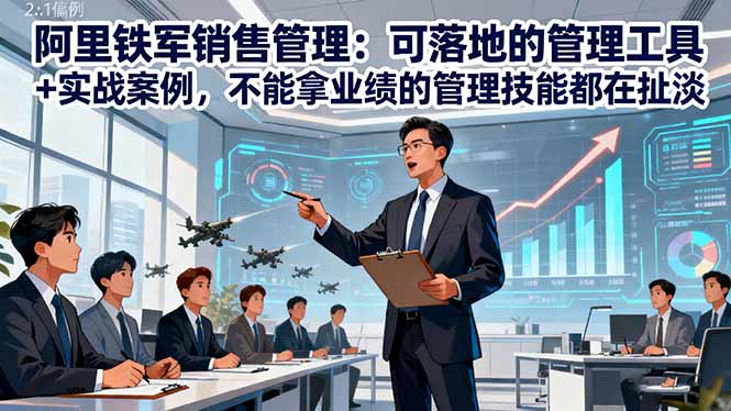 阿里铁军销售管理：可落地的管理工具+实战案例，不能拿业绩的管理都在扯淡-网创项目总站