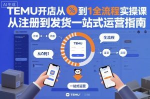 TEMU开店从0到1全流程实操课，从注册到发货一站式运营指南-网创项目总站