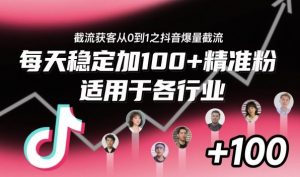 ‌⁢⁡⁤⁡⁡‌‌⁤⁤‍‬‬⁡⁡‍⁢‍⁢⁢‌⁣⁢⁣⁢⁣‬‌‬⁤‌‌⁡‍⁤截流获客从0到1之抖音爆量截流，每天稳定加100+精准粉，适用于各行业-网创项目总站