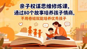 亲子权谋思维修炼课，通过80个故事培养孩子情商,不用卷娃就能培养优秀孩子-网创项目总站