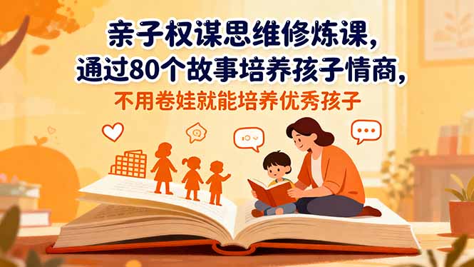 亲子权谋思维修炼课，通过80个故事培养孩子情商,不用卷娃就能培养优秀孩子-网创项目总站