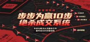 步步为赢10步绝杀成交系统，系统化解决从流量吸引到最终成交的完整链路-网创项目总站