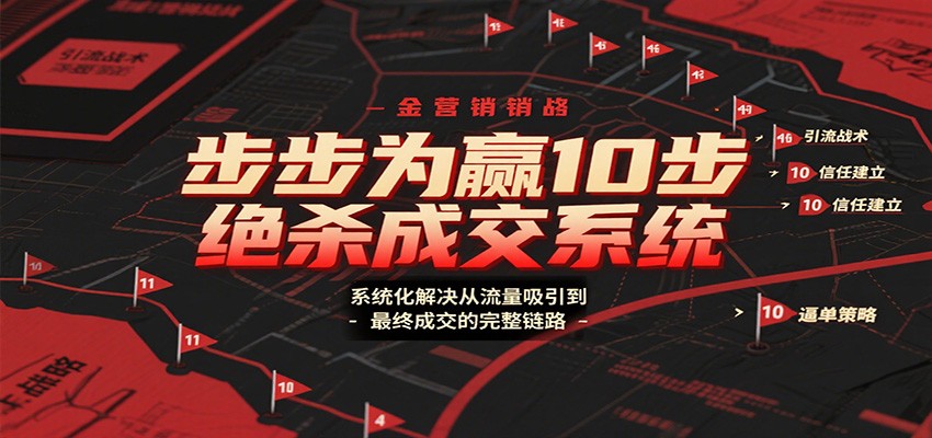 步步为赢10步绝杀成交系统，系统化解决从流量吸引到最终成交的完整链路-网创项目总站
