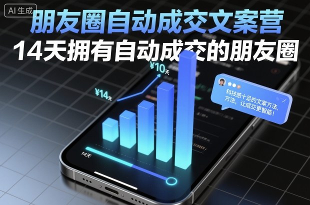 朋友圈自动成交文案营，14天拥有自动成交的朋友圈-网创项目总站