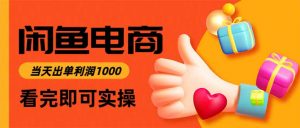 闲鱼高利润电商，当天上架当天出单，一单利润300-网创项目总站