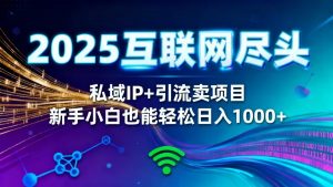 2025网创尽头王炸项目！私域 IP + 精准引流，新手小白在家躺赚日入 1000+-网创项目总站