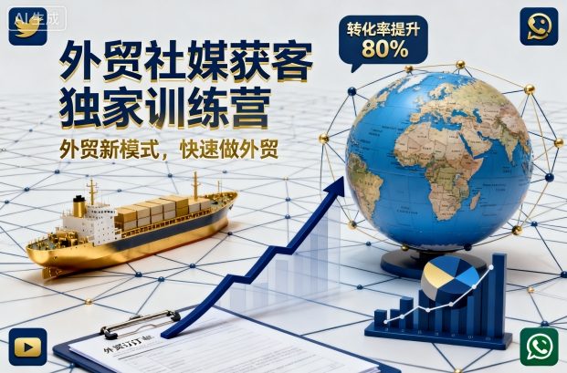 外贸社媒获客独家训练营，外贸新模式，快速做外贸(更新)-网创项目总站