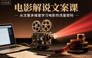 电影解说文案课，从文案多维度学习电影的流量密码-网创项目总站