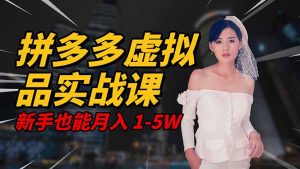2025 拼多多虚拟品系统实战课，轻资产项目，可矩阵开工作室，新手也能…-网创项目总站