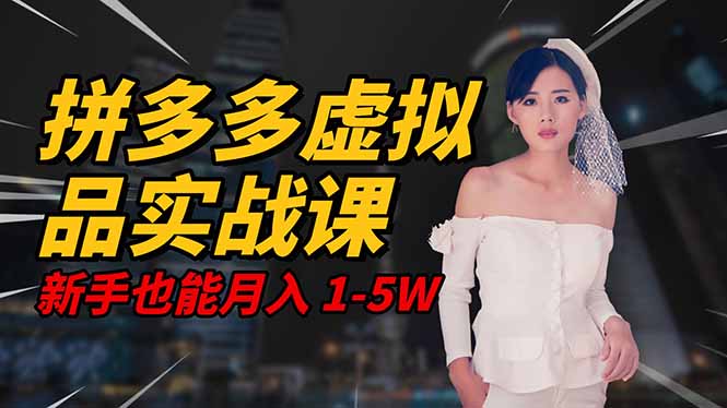 2025 拼多多虚拟品系统实战课，轻资产项目，可矩阵开工作室，新手也能…-网创项目总站