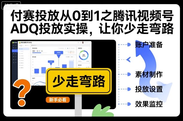 付赛投放从0到1之腾讯视频号ADQ投放实操，让你少走弯路-网创项目总站