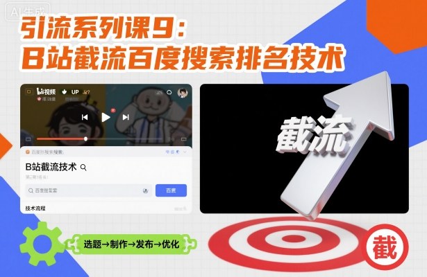 引流系列课9：B站截流百度搜索排名技术-网创项目总站
