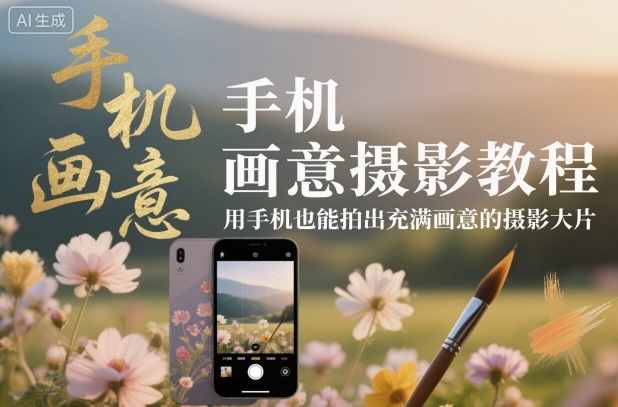 手机画意摄影教程，用手机也能拍出充满画意的摄影大片-网创项目总站
