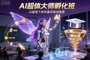 AI超体大师孵化班,AI超级个体流量实战训练营-网创项目总站