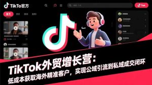 TikTok外贸增长营：低成本获取海外精准客户，实现公域引流到私域成交闭环-网创项目总站