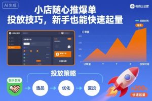 小店随心推爆单投放技巧，新手也能快速起量-网创项目总站