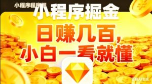 微信小程序掘金项目，日入几张，项目简单，小白一看就懂，5分钟就能学会上手操作【揭秘】-网创项目总站