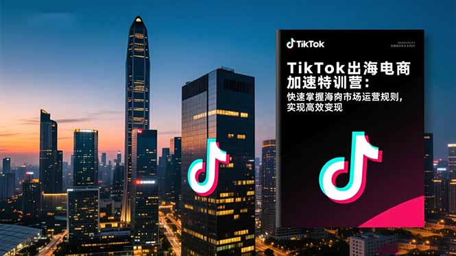 TikTok出海电商加速特训营：快速掌握海外市场运营规则，实现高效变现-网创项目总站