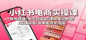 小红书电商实操课：账号搭建/多平台选品/爆款笔记制作/店铺运营/出单发货全流程-网创项目总站