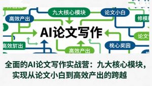全面的AI论文写作实战营：九大核心模块，实现从论文小白到高效产出的跨越-网创项目总站