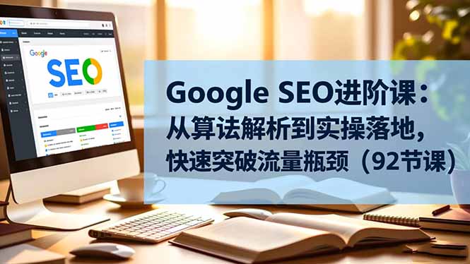 Google SEO进阶课：从算法解析到实操落地，快速突破流量瓶颈(92节课-网创项目总站