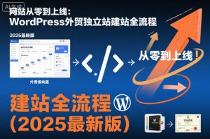 网站从零到上线：WordPress外贸独立站建站全流程(2025最新版)-网创项目总站