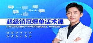 超级销冠爆单话术课：120节全场景沟通技巧+100种客户问题解决方法，单月业绩翻倍！-网创项目总站