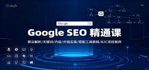 Google SEO 精通课：算法解析/关键词/内容/外链实操/搭配工具教程/B2C项目案例-网创项目总站