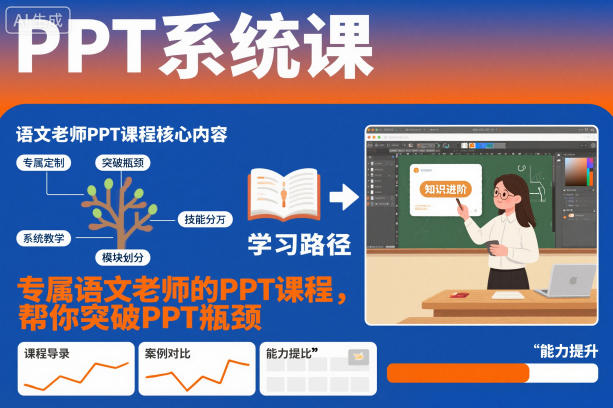 PPT系统课，专属语文老师的PPT课程，帮你突破PPT瓶颈-网创项目总站