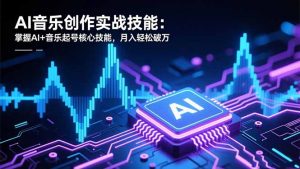 AI音乐创作实战技能：掌握AI+音乐起号核心技能，月入轻松破万-网创项目总站