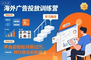 海外广告投放训练营，学会后轻松月薪过万，转行就业轻松搞定-网创项目总站