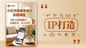 小红书流量变现系统化实操课程，0到1打造爆款IP，光速起号，月入过万-网创项目总站