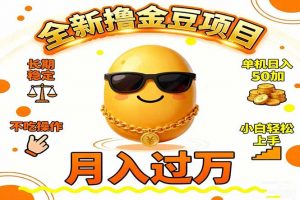 2025全新撸金豆项目 长期稳定单机日入50+不吃操作小白轻松上手月入过万…-网创项目总站
