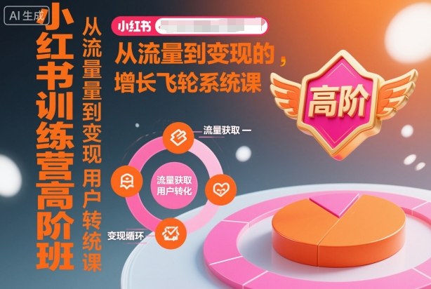 小红书训练营高阶班，从流量到变现的增长飞轮系统课-网创项目总站
