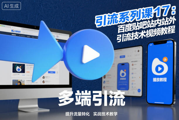 引流系列课17：百度贴吧站内站外引流技术视频教程-网创项目总站